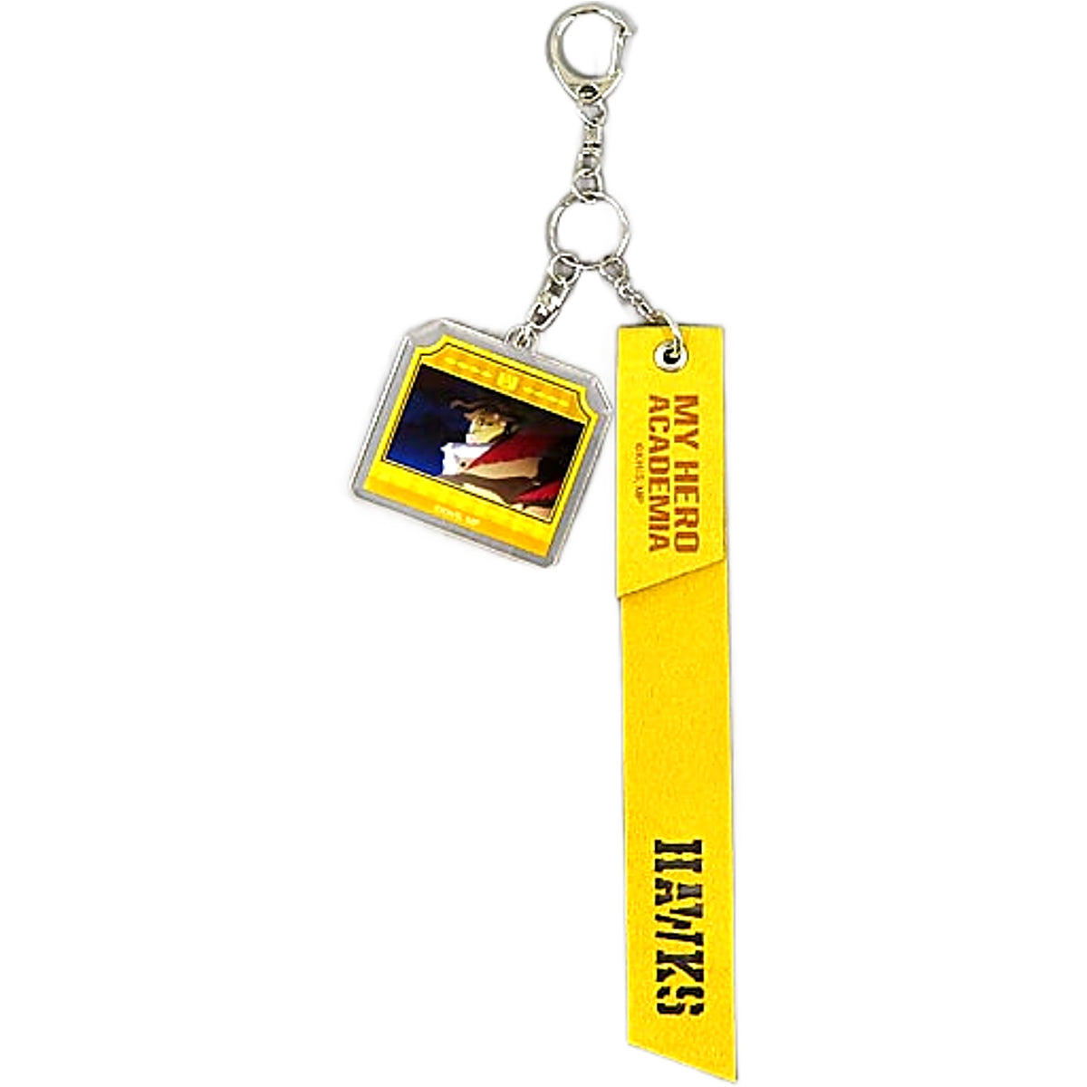 My Hero Academia Hawks Synthetic Leather Ribbon Keychain Keychains [USED]