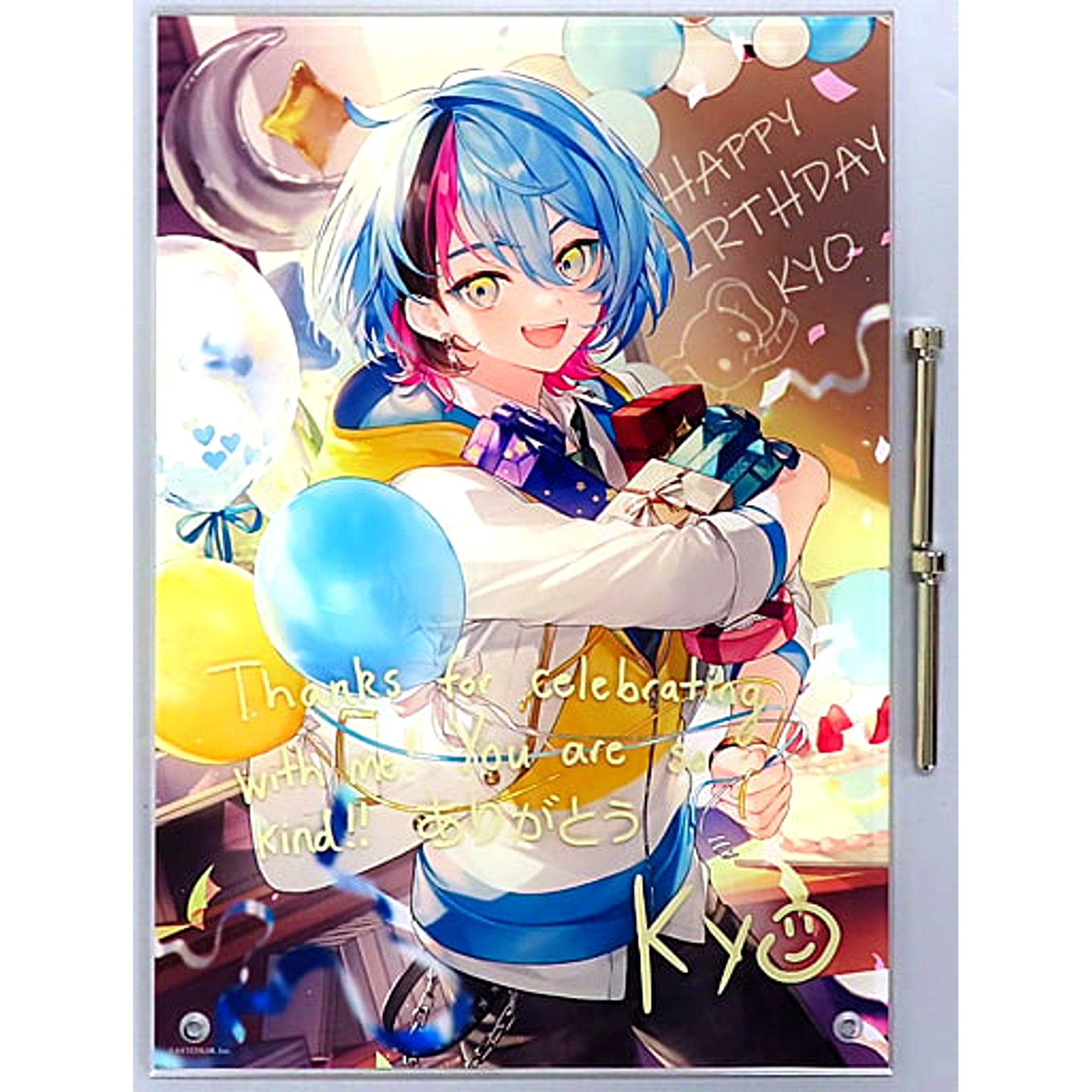 Single Item Kyo Kaneko Replica Autographed & Message Acrylic Panel Virtual YouTuber Nijisanji Nijisanji EN Kyo Kaneko Birthday 2022 [USED]