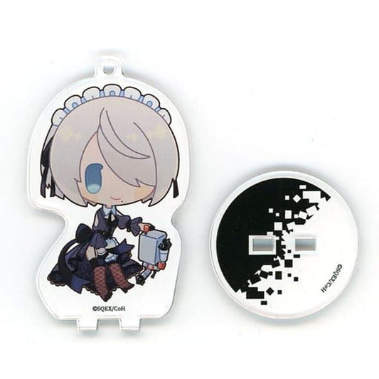 NieR:Automata 2B Mini Character with Blindfold Trading Acrylic Stand Keychain Decotto by animatecafe Limited Keychains [USED]