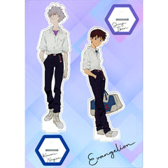Shinji Ikari & Kaworu Nagisa School Uniform Acrylic Stand Rebuild of Evangelion [USED]