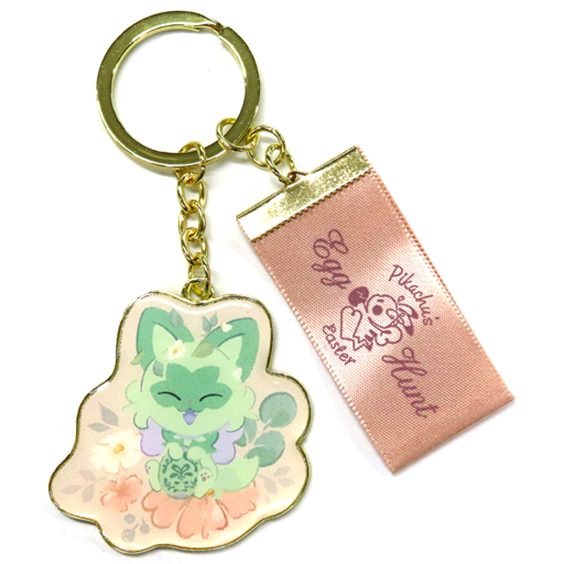 Sprigatito Pokemon Metal Keyring Collection Pikachus Easter Egg Hunt Pokemon Center Limited [USED]