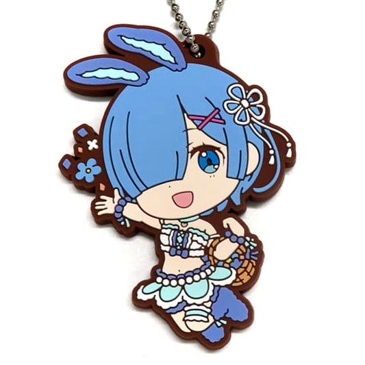 Re:ZERO -Starting Life in Another World- Rem Ichiban Kuji Animal Parade Rubber Keychain Kyun Chara Illustrations Prize G Keychains [USED]