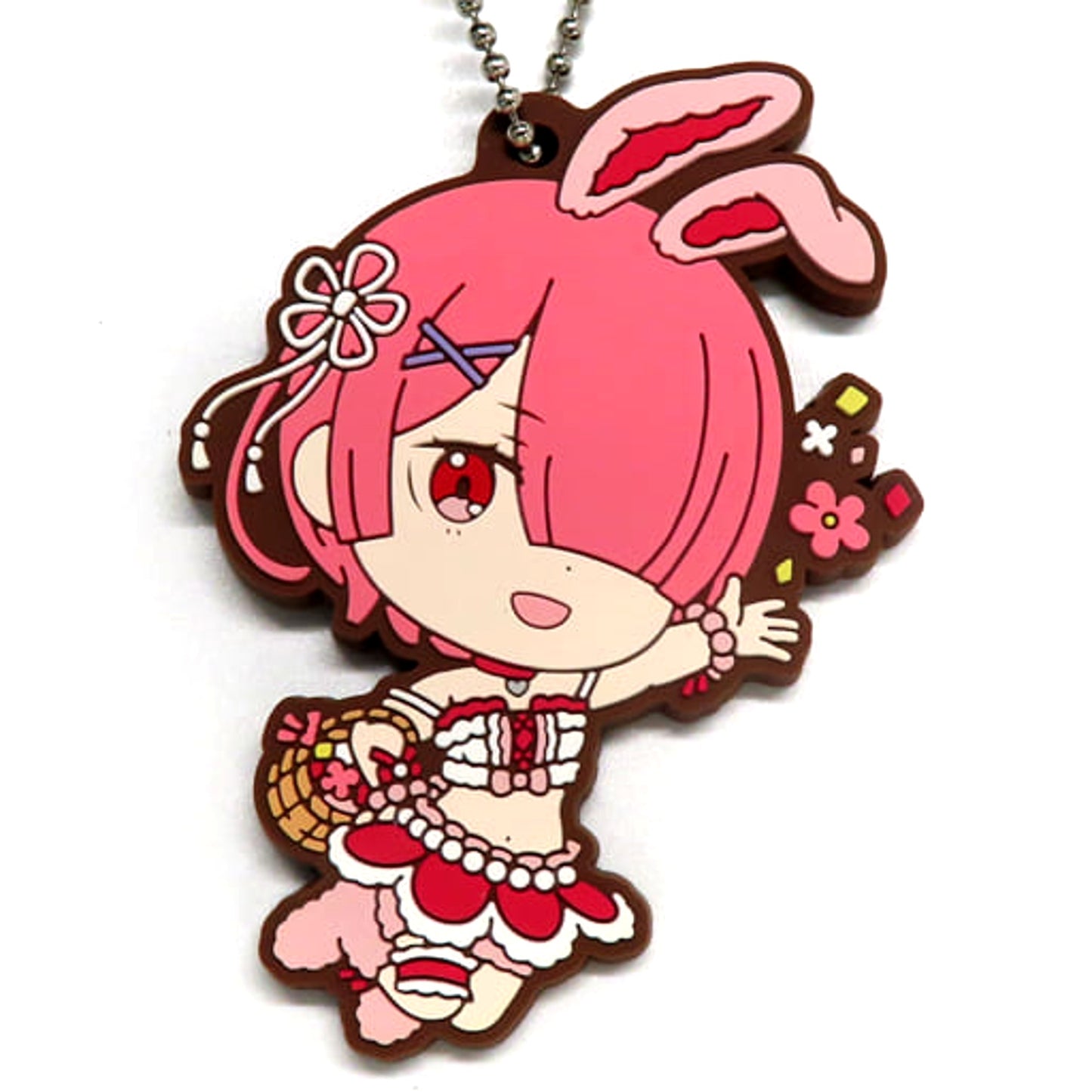 Re:ZERO -Starting Life in Another World- Ram Ichiban Kuji Animal Parade Rubber Keychain Kyun Chara Illustrations Prize G Keychains [USED]