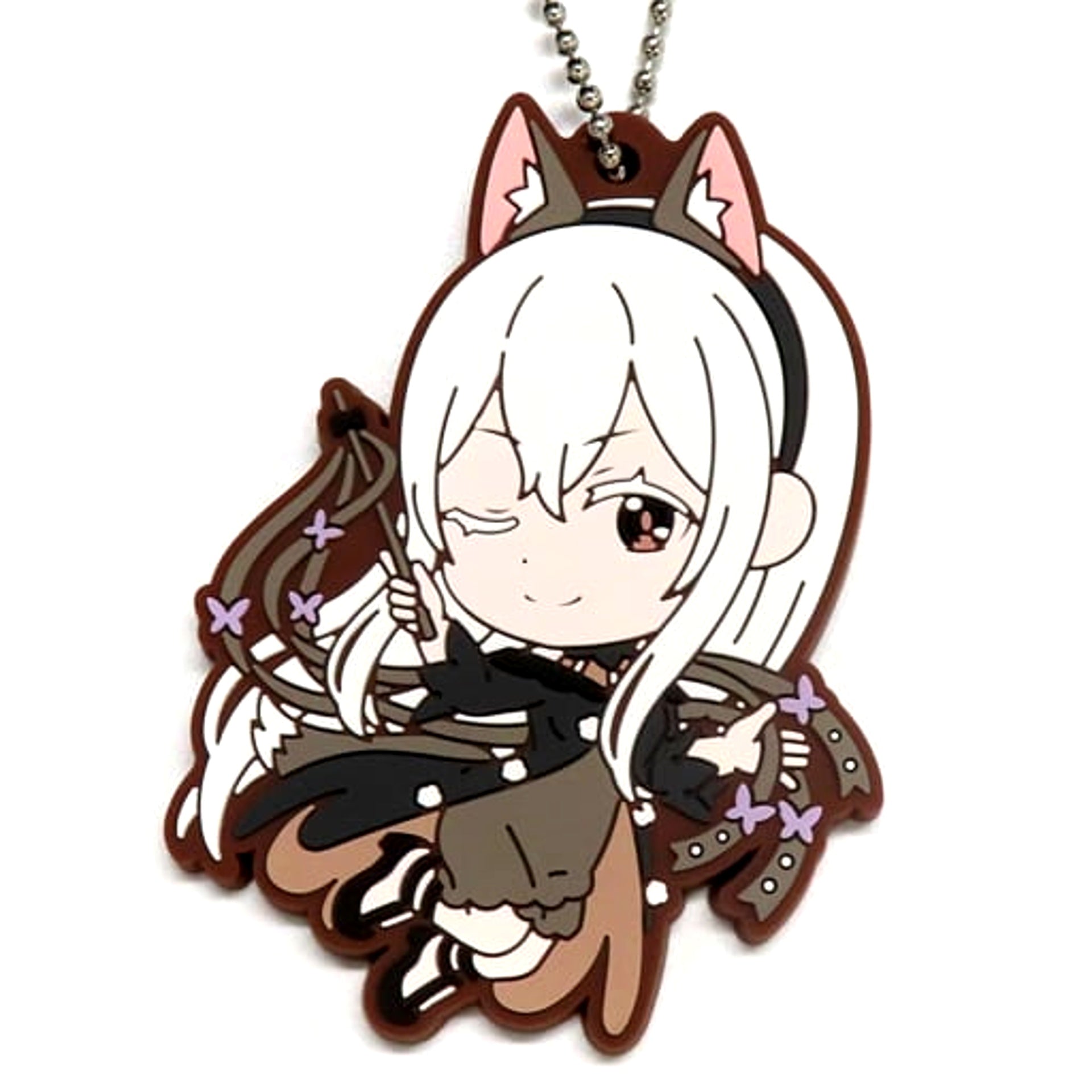 Re:ZERO -Starting Life in Another World- Echidna Ichiban Kuji Animal Parade Rubber Keychain Kyun Chara Illustrations Prize G Keychains [USED]