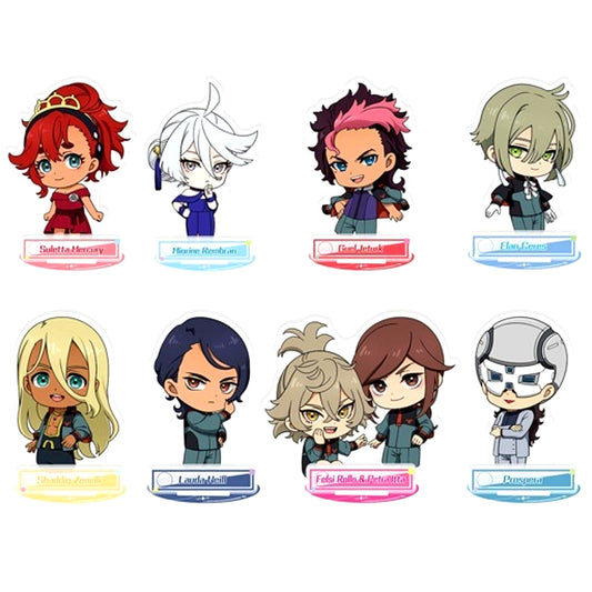 Set of 8 Mobile Suit Gundam: The Witch from Mercury Acrylic Stand 02 [USED]
