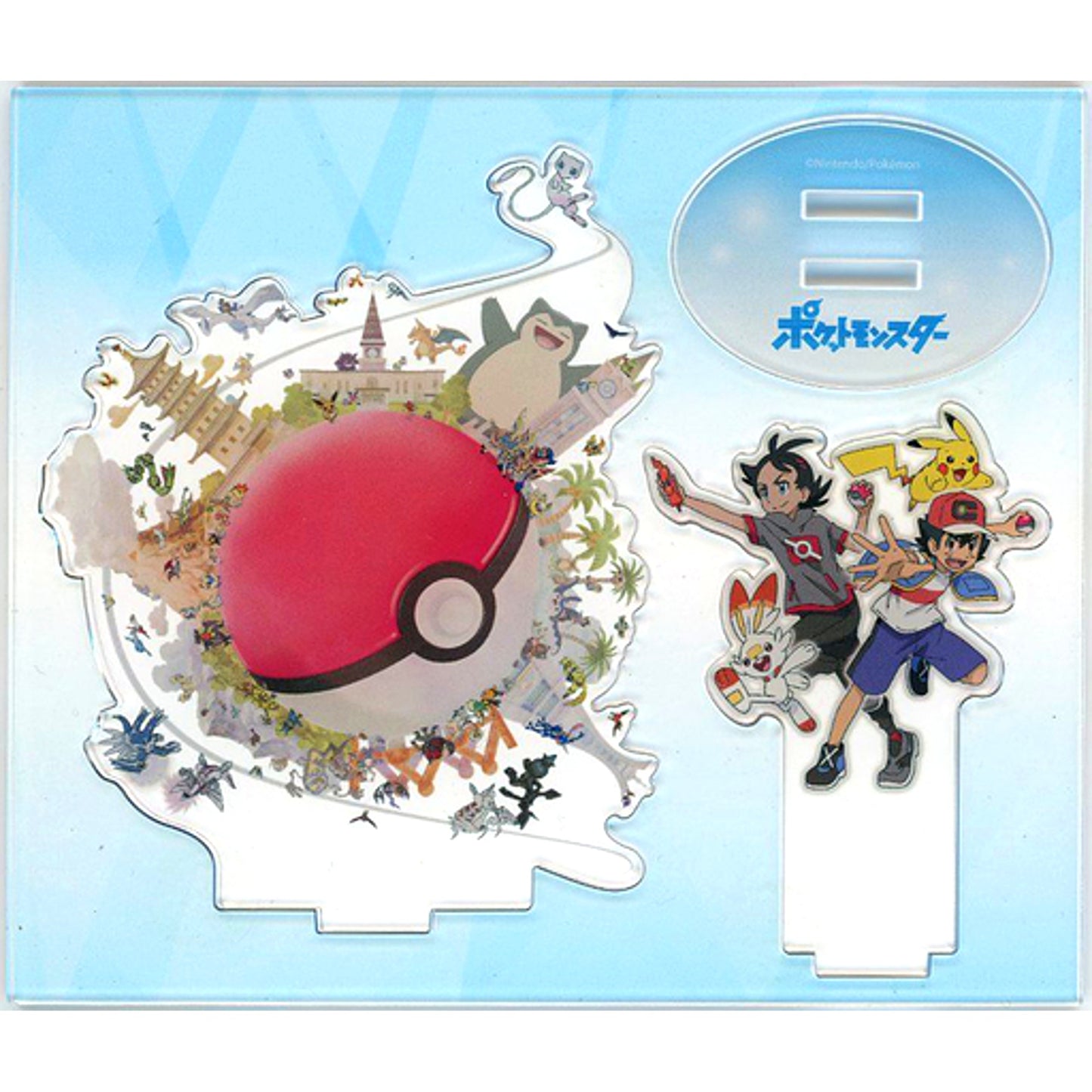 Ash & Pikachu & Goh & Scorbunny Poke Ball Pokemon Acrylic Stand [USED]