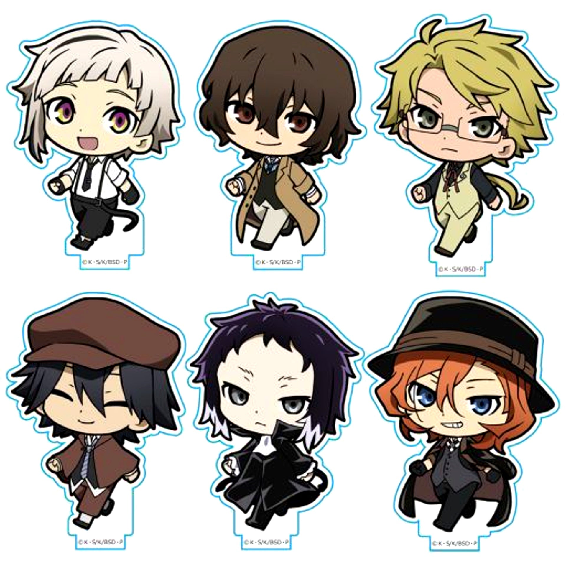 Set of 6 Bungo Stray Dogs Tsuiteku Acrylic Stand Collection [USED]