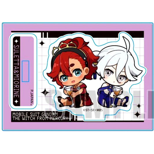 Suletta & Miorine Mobile Suit Gundam: The Witch from Mercury Gyugyutto Mini Stand [USED]
