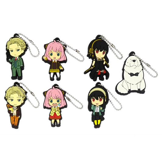 Set of 7 Spy x Family Nendoroid Plus Capsule Rubber Keychain [USED]