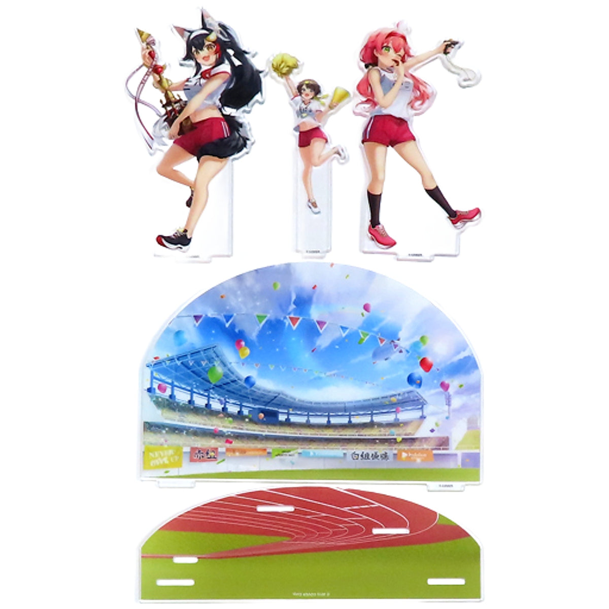 VTuber Hololive Sakura Miko Ozora Subaru Ookami Mio Let’s Create a Sports Day Together! Acrylic Diorama Stand Happy Fever! Hololive Song Release Celebration Acrylic Stands [USED]