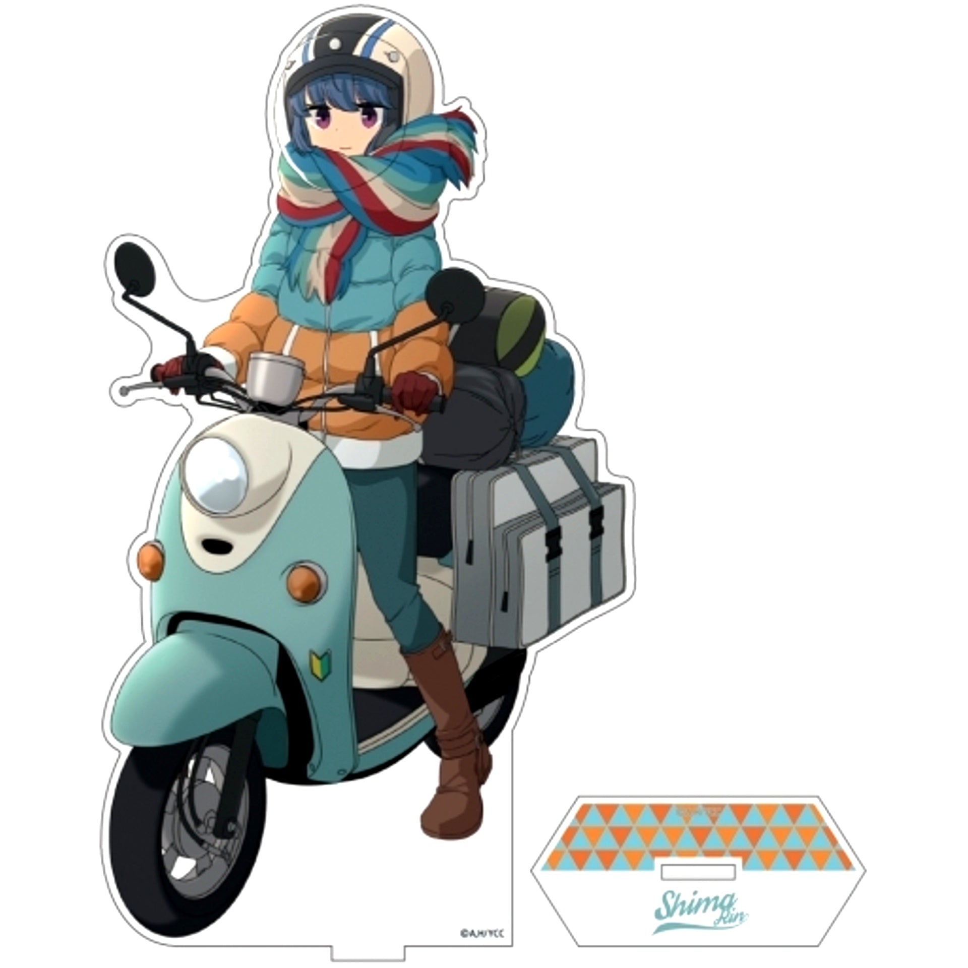 Rin Shima and Scooter Yuru Camp Acrylic Stand Large [USED]