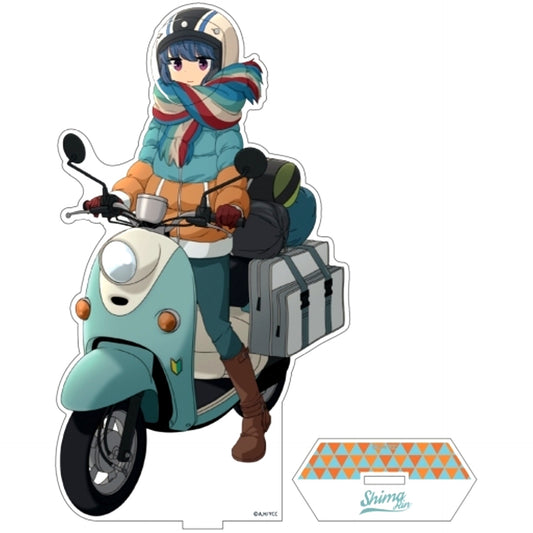 Rin Shima and Scooter Yuru Camp Acrylic Stand Large [USED]