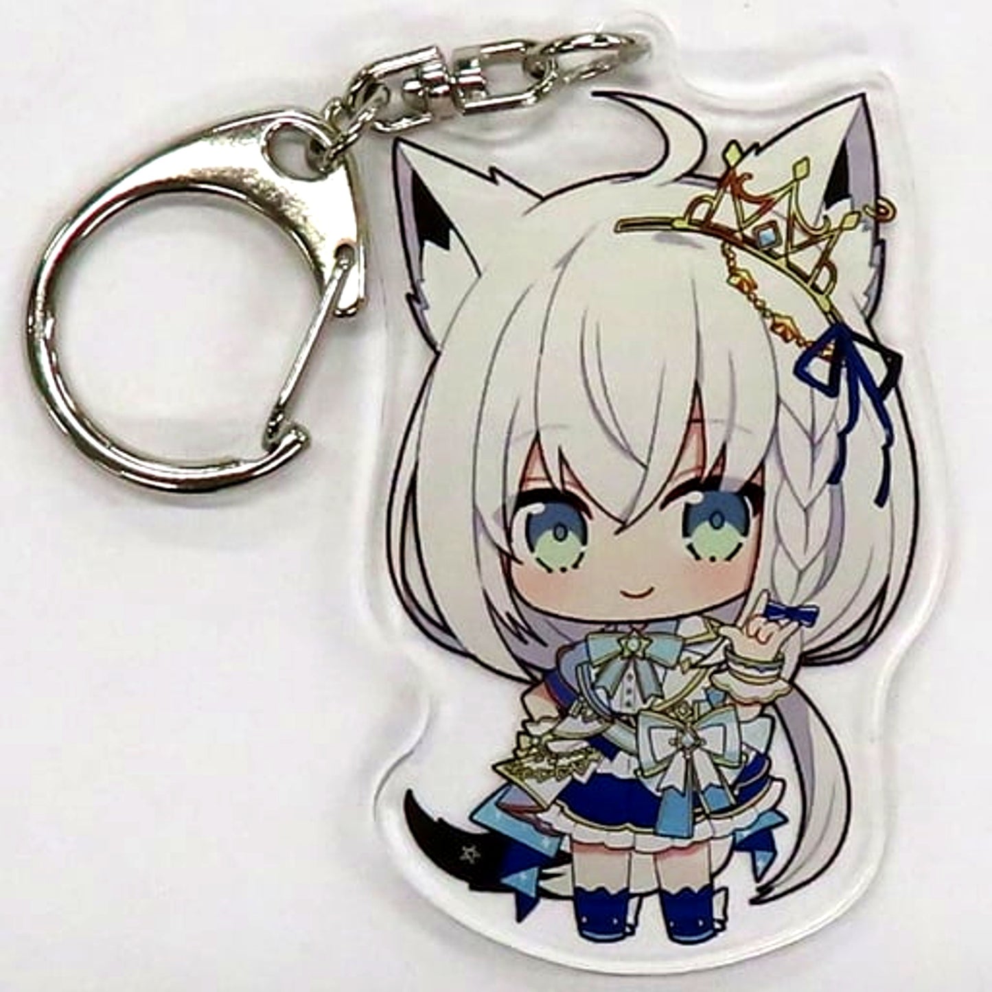 Shirakami Fubuki Hololive Chibi Acrylic Keychain Bright Outfit Ver. hololive SUPER EXPO 2023 [USED]