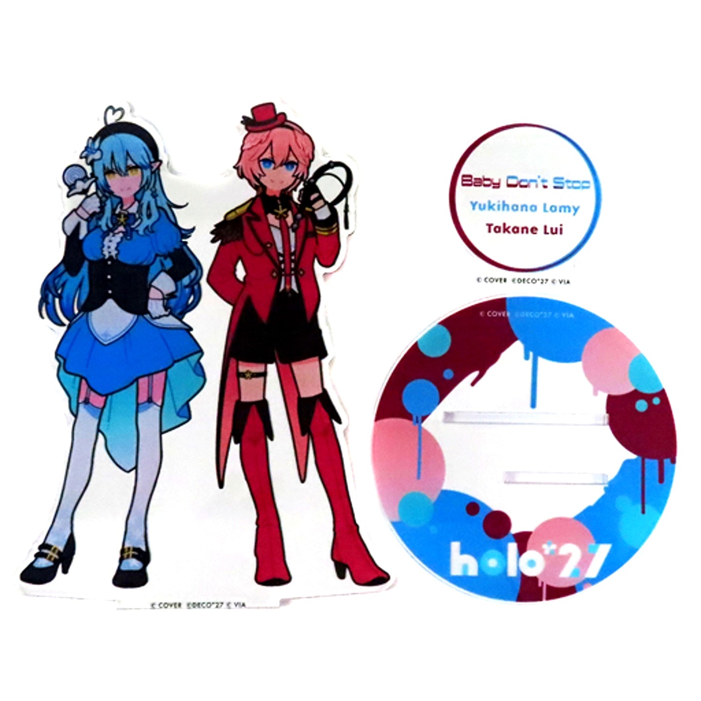 Yukihana Lamy & Takane Lui Baby Don't Stop VTuber Hololive holo*27 hololive SUPER EXPO 2023 Acrylic Stand [USED]