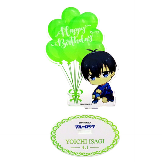 Yoichi Isagi Birthday Acrylic Stand Blue Lock x COLLABO CAFE HONPO [USED]