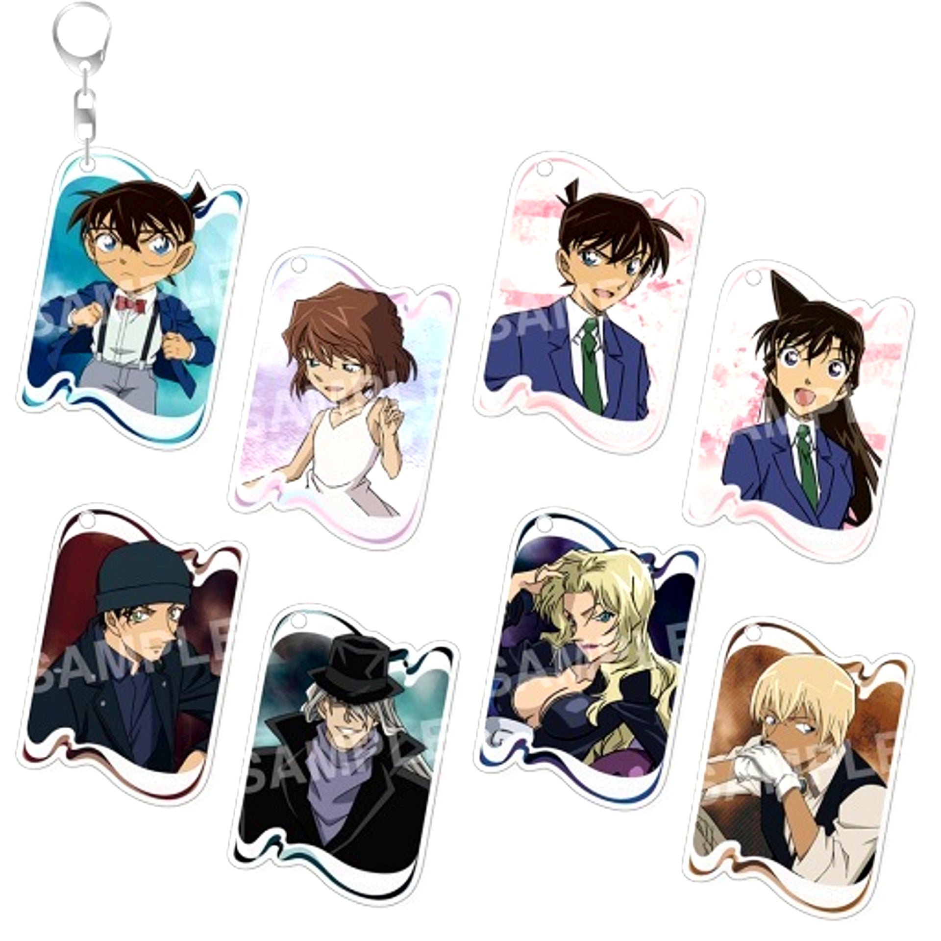 Set of 8 Detective Conan Acrylic Keychain Collection Secret Mist [USED]