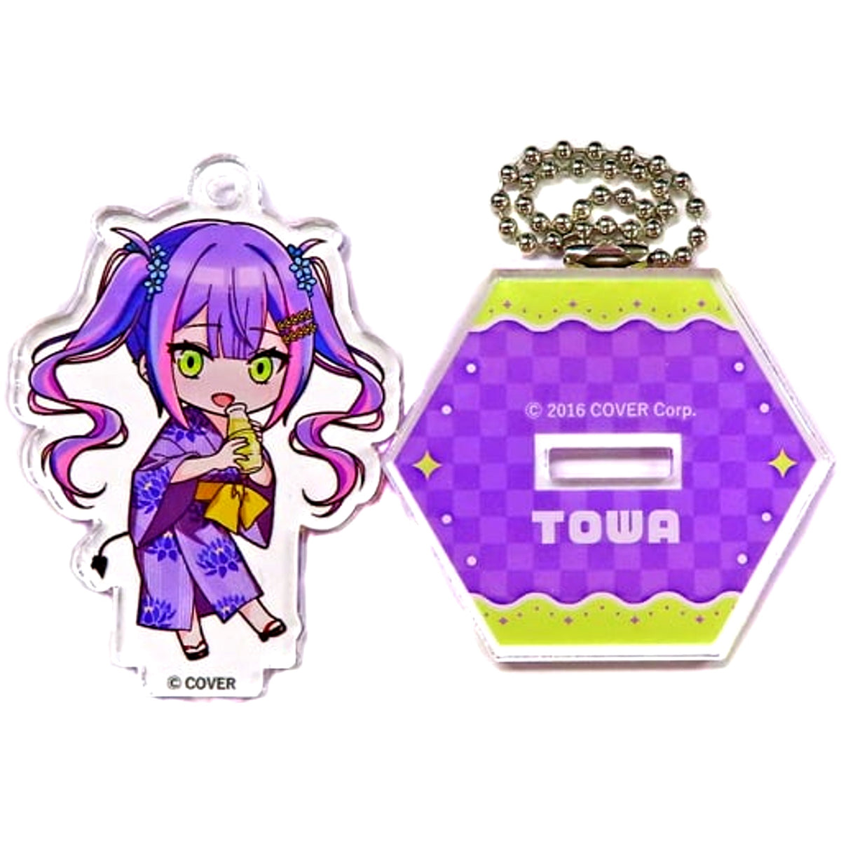 Tokoyami Towa VTuber Hololive x Gokurakuyu RAKU SPA Collaboration 2nd Furo Life Trading Acrylic Stand Mini Character Ver. [USED]