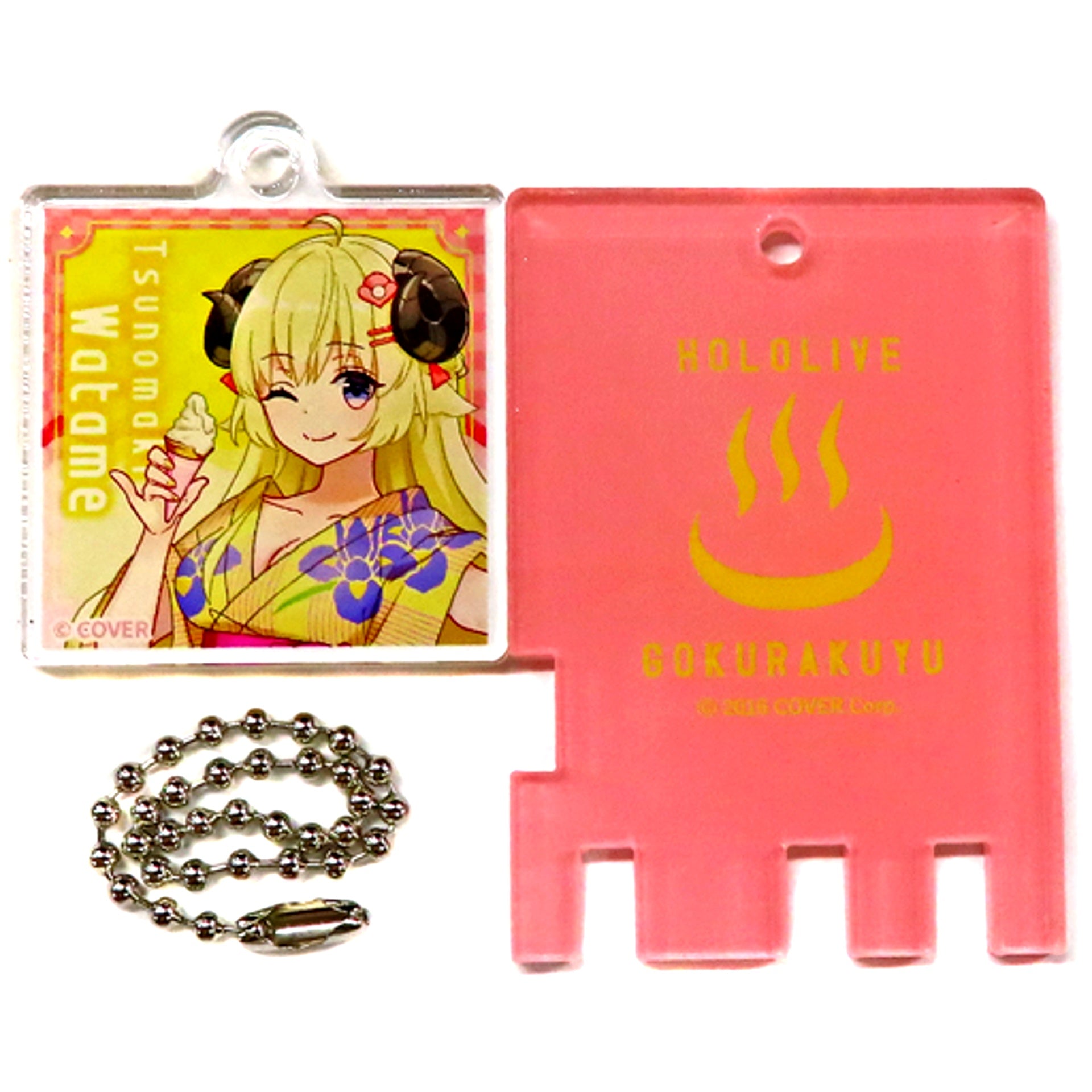 Tsunomaki Watame hololive Trading Sento Lock Style Keychain Yukata ver. x Gokurakuyu RAKU SPA Collab 2nd Florlife [USED]