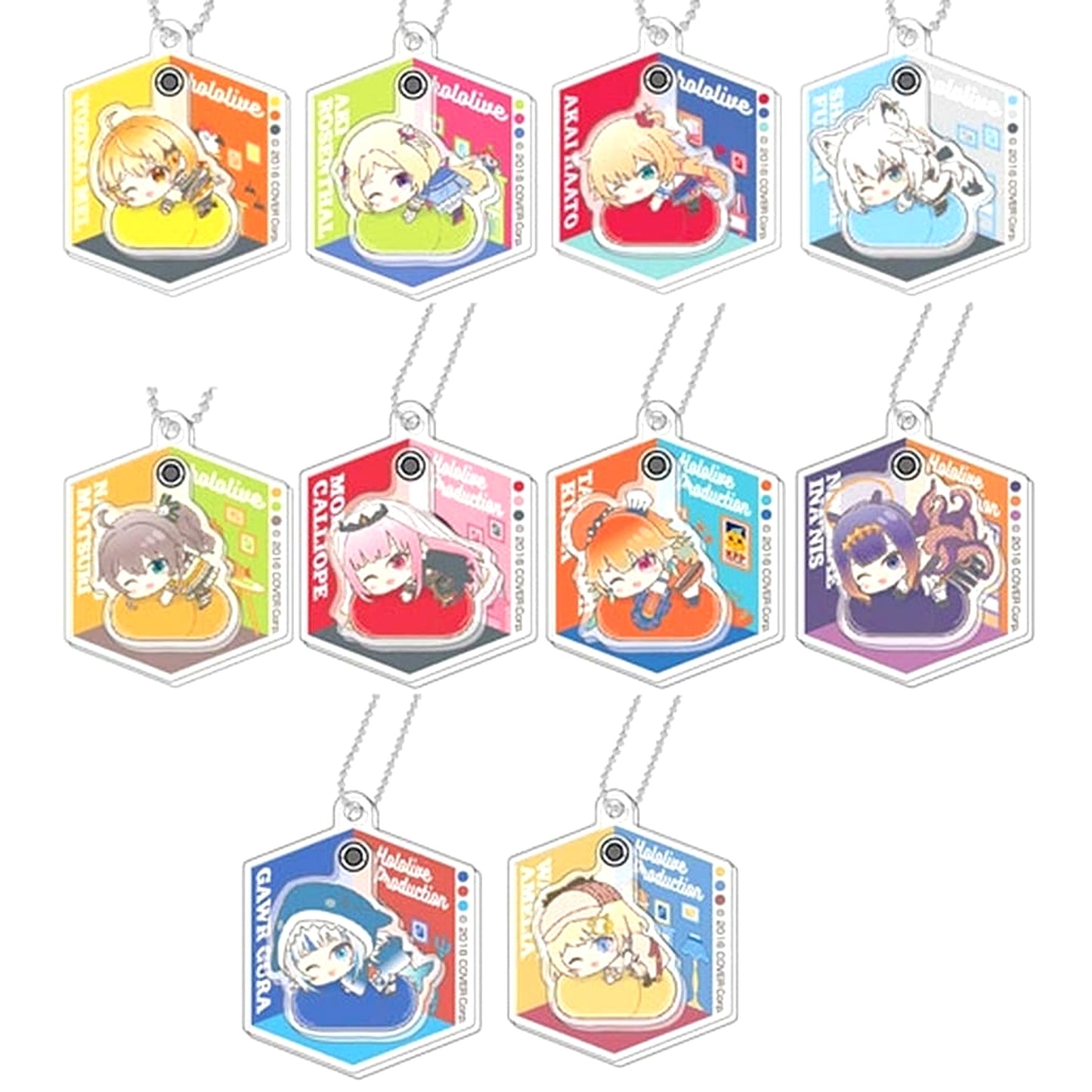 Virtual YouTuber hololive Swinging Acrylic Keychain Virtual YouTuber hololive Hagumeets B BOX Complete Set of 10 [USED]