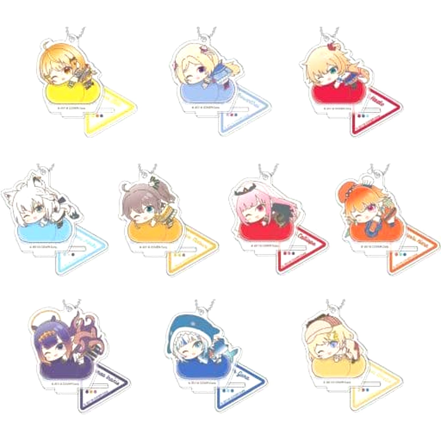 Virtual YouTuber hololive Stand Mini Acrylic Keychain Virtual YouTuber hololive Hagumeets B BOX Complete Set of 10 [USED]