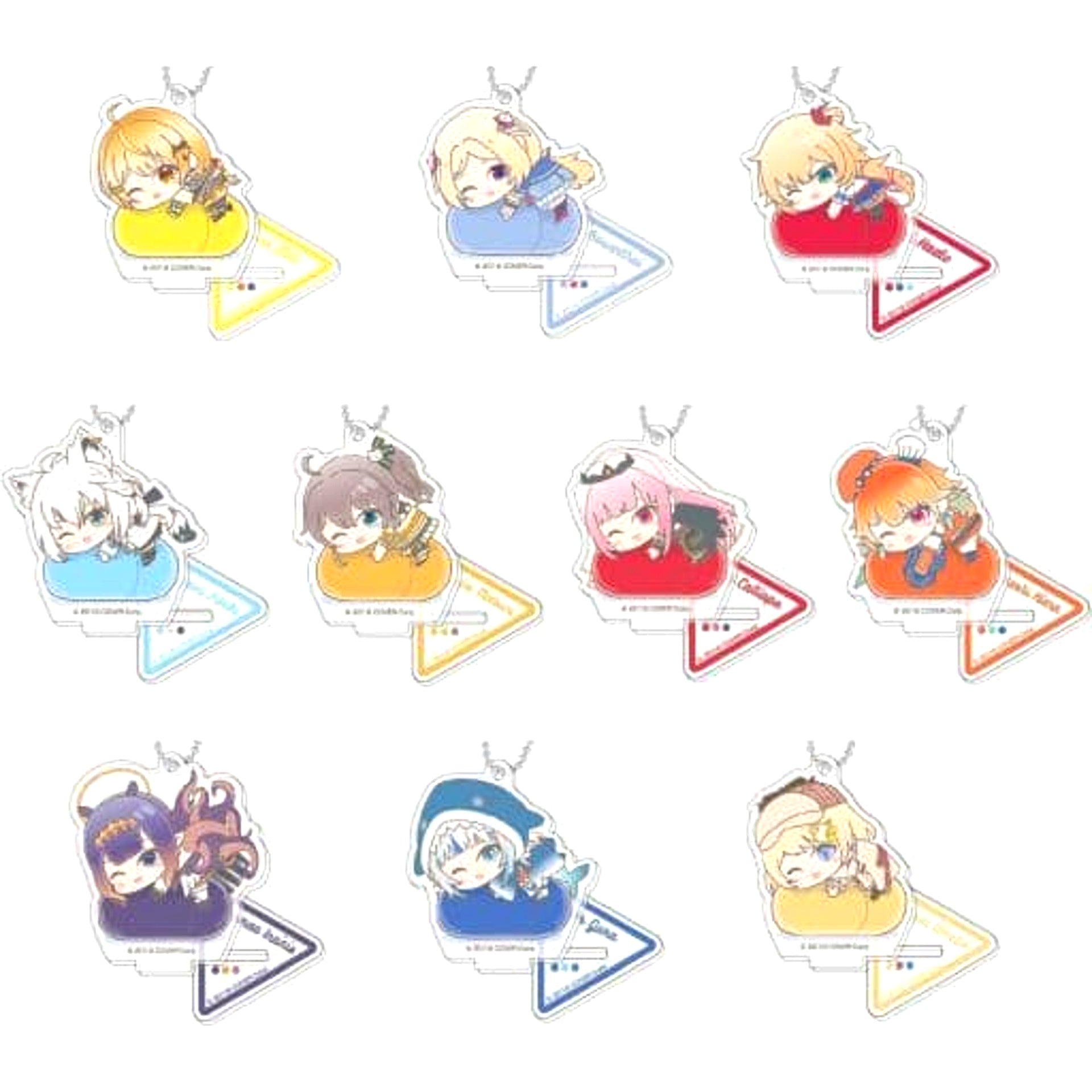 Virtual YouTuber hololive Stand Mini Acrylic Keychain Virtual YouTuber hololive Hagumeets B BOX Complete Set of 10 [USED]