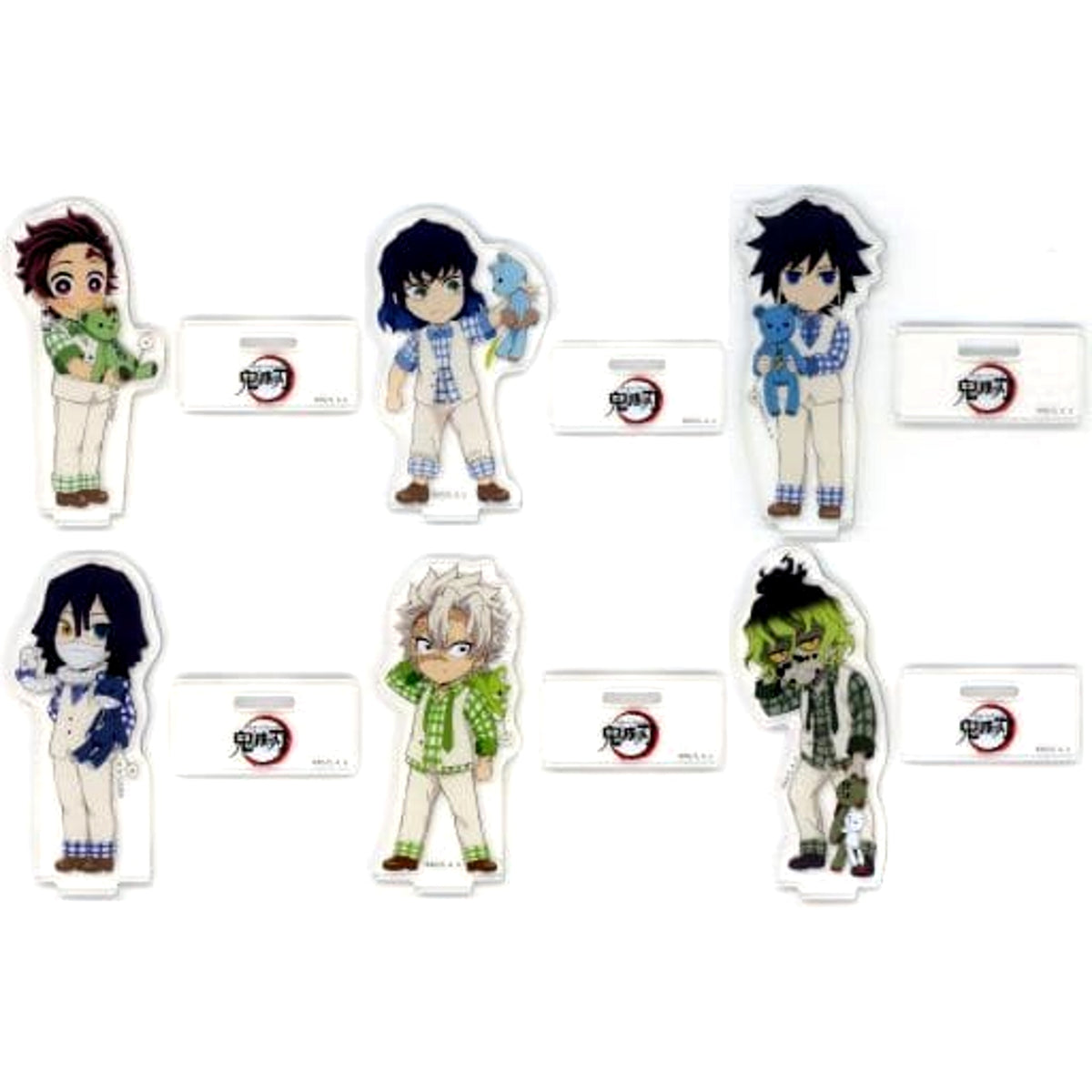 Demon Slayer: Kimetsu no Yaiba Tanjiro Kamado & Others All 6 Types Set Random Acrylic Stand A Ufotable Cafe Machi Asobi Cafe White Day Event 2023 Limited Acrylic Stands [USED]
