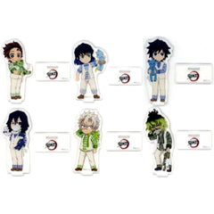 Demon Slayer: Kimetsu no Yaiba Tanjiro Kamado & Others All 6 Types Set Random Acrylic Stand A Ufotable Cafe Machi Asobi Cafe White Day Event 2023 Limited Acrylic Stands [USED]