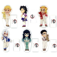 Demon Slayer: Kimetsu no Yaiba Zenitsu Agatsuma & Others All 6 Types Set Random Acrylic Stand B Ufotable Cafe Machi Asobi Cafe White Day Event 2023 Limited Acrylic Stands [USED]