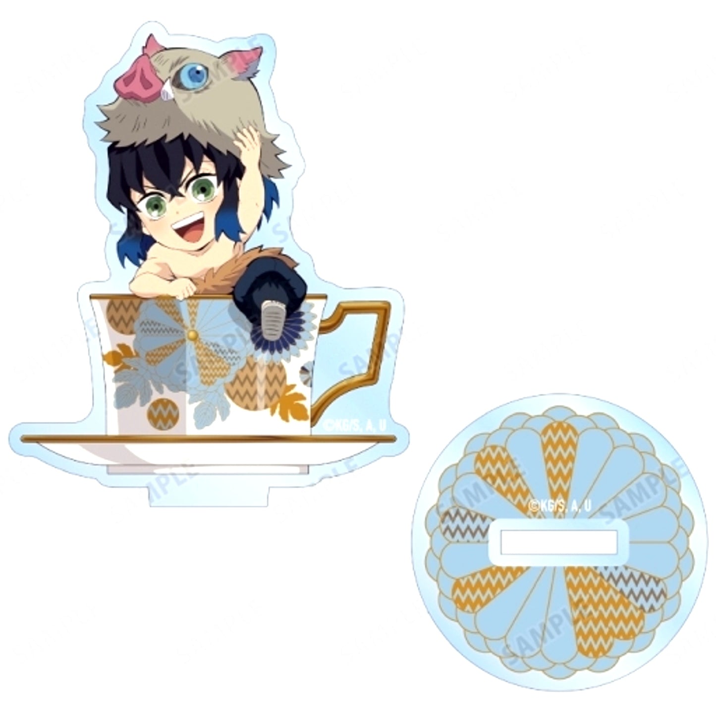 Inosuke Hashibira Demon Slayer Trading Minichara Teacup Ver. Acrylic Stand [USED]
