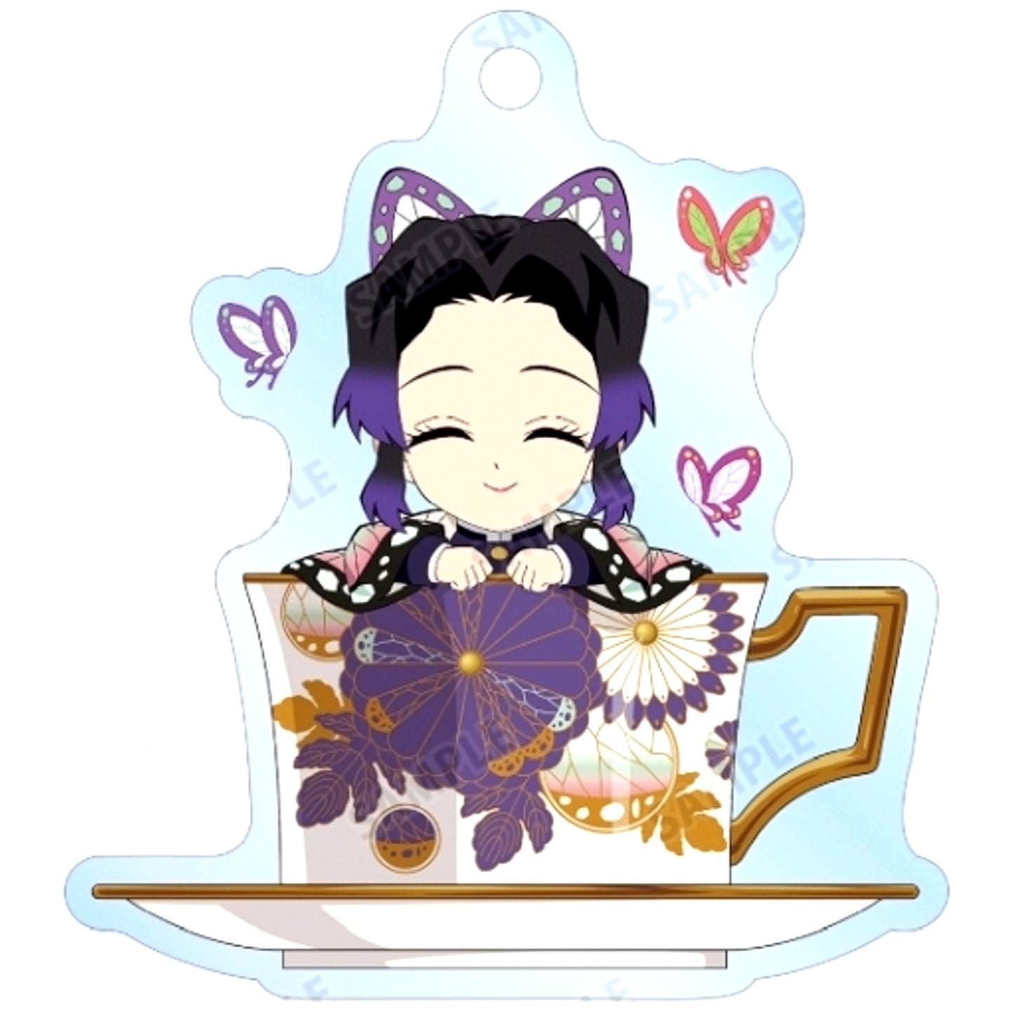 Shinobu Kocho Demon Slayer Trading Minichara Teacup Ver. Acrylic Keychain [USED]