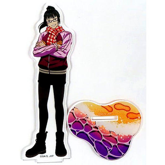 Maki Zenin Newly Drawn BIG Acrylic Stand Jujutsu Kaisen x Don Quijote Winter Clothes Ver. [USED]