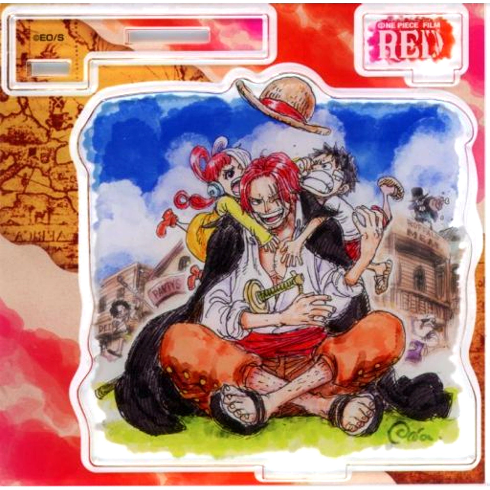 Luffy & Uta & Shanks Famous Scene Diorama Figure One Piece Film Red [USED]