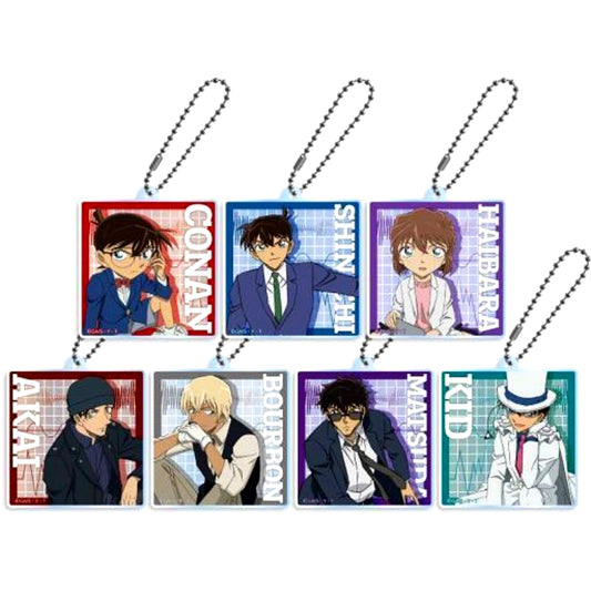 Set of 7 Detective Conan Trading Acrylic Keychain J [USED]