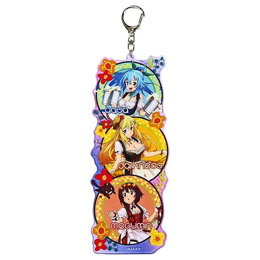Aqua & Others Round Border KonoSuba: God's Blessing on This Wonderful World! Bromide with Winning Prize Dirndl Ackey Grande Star Prize [USED]