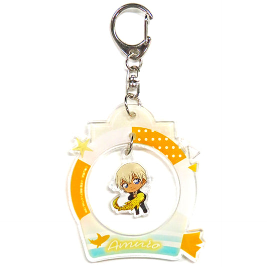 Bourbon Toru Amuro Detective Conan Sunshine City Festival Sky City Swaying Acrylic Keychain Sunshine Aquarium Ltd [USED]