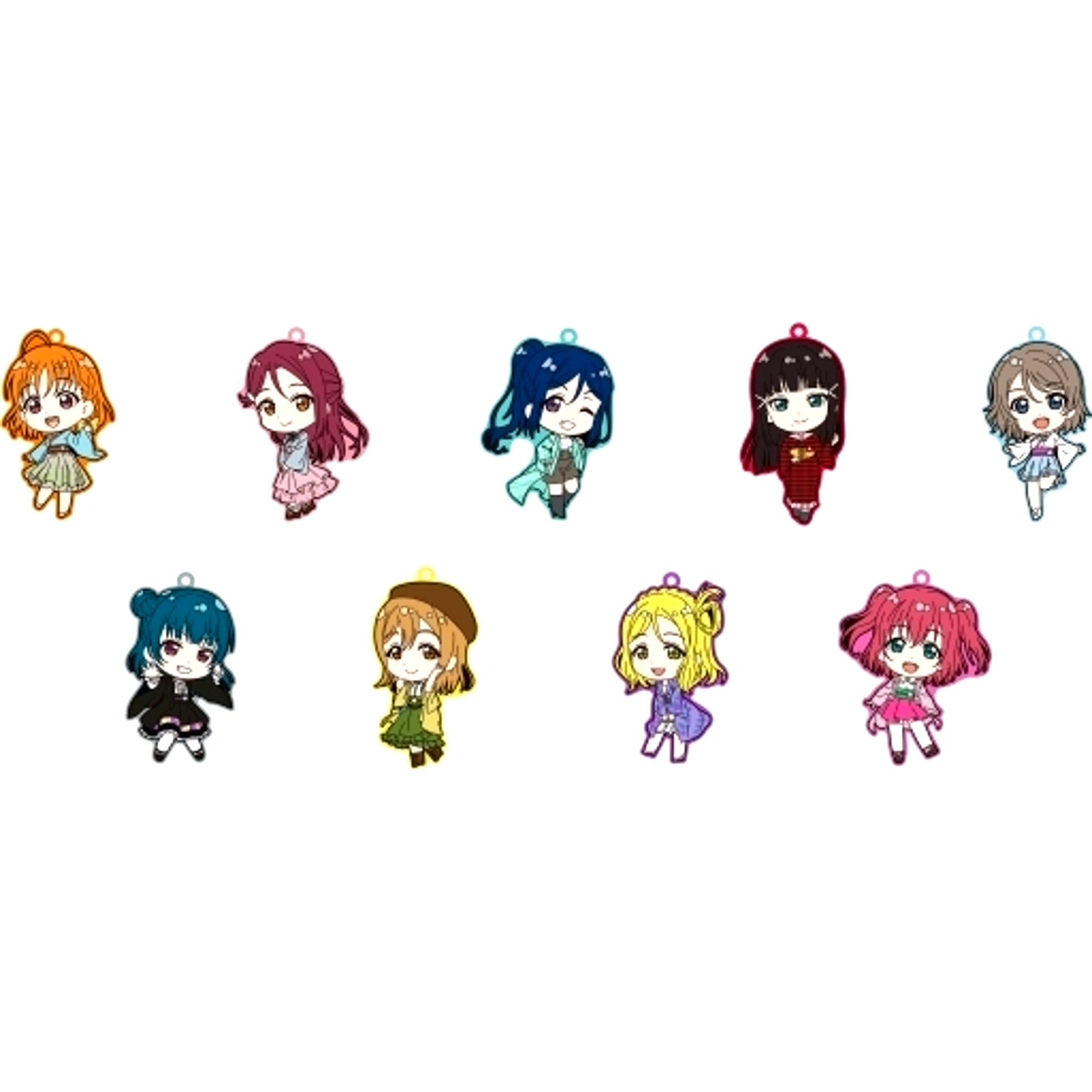 Set of 9 Love Live! Sunshine!! Rubber Strap Collection [USED]
