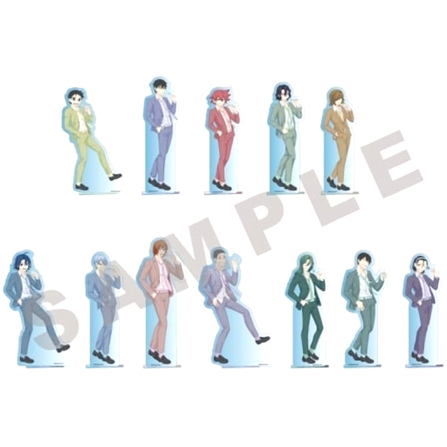 Set of 12 Yowamushi Pedal Limit Break Oshi to Ame Life-sized Acrylic Stand [USED]