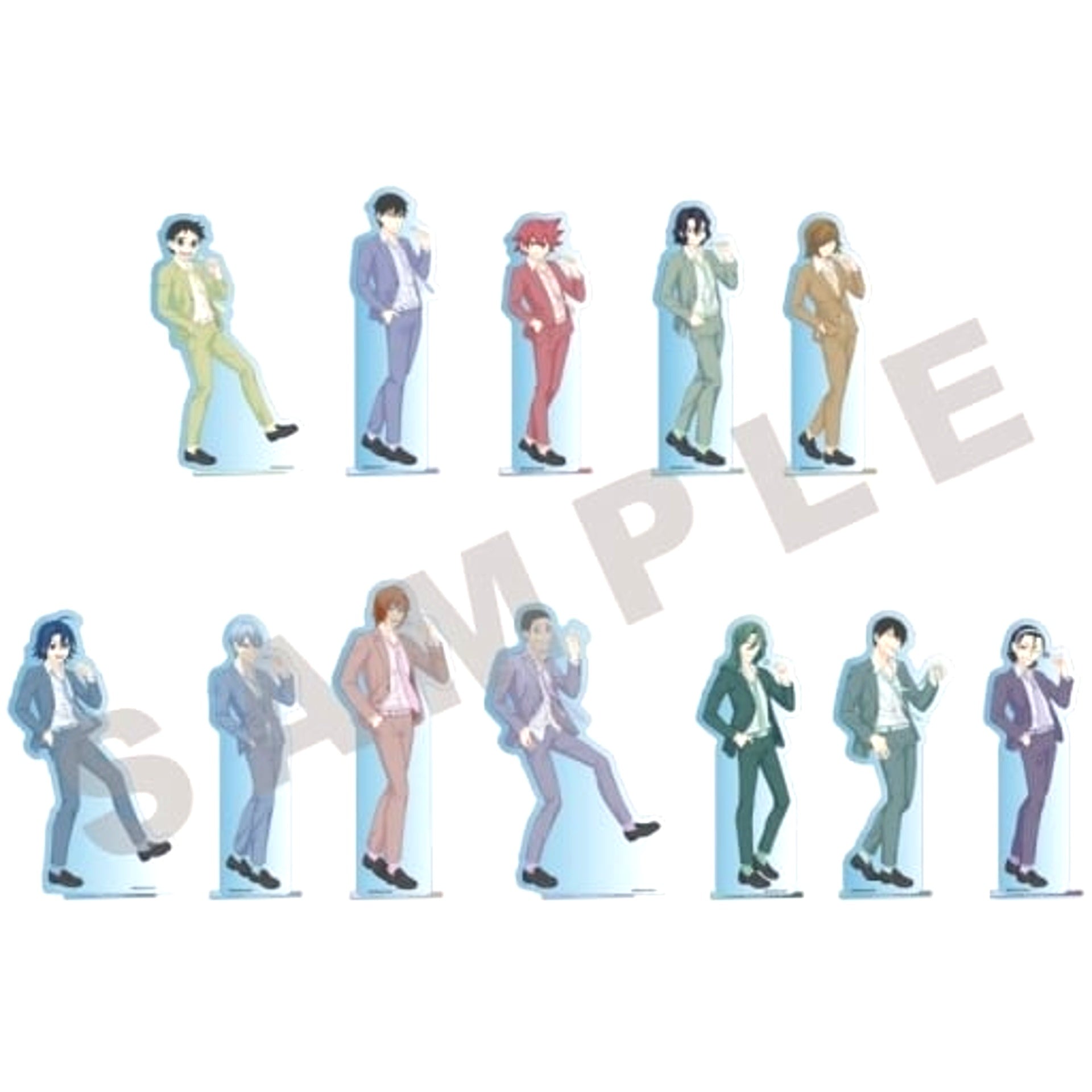 Set of 12 Yowamushi Pedal Limit Break Oshi to Ame Life-sized Acrylic Stand [USED]