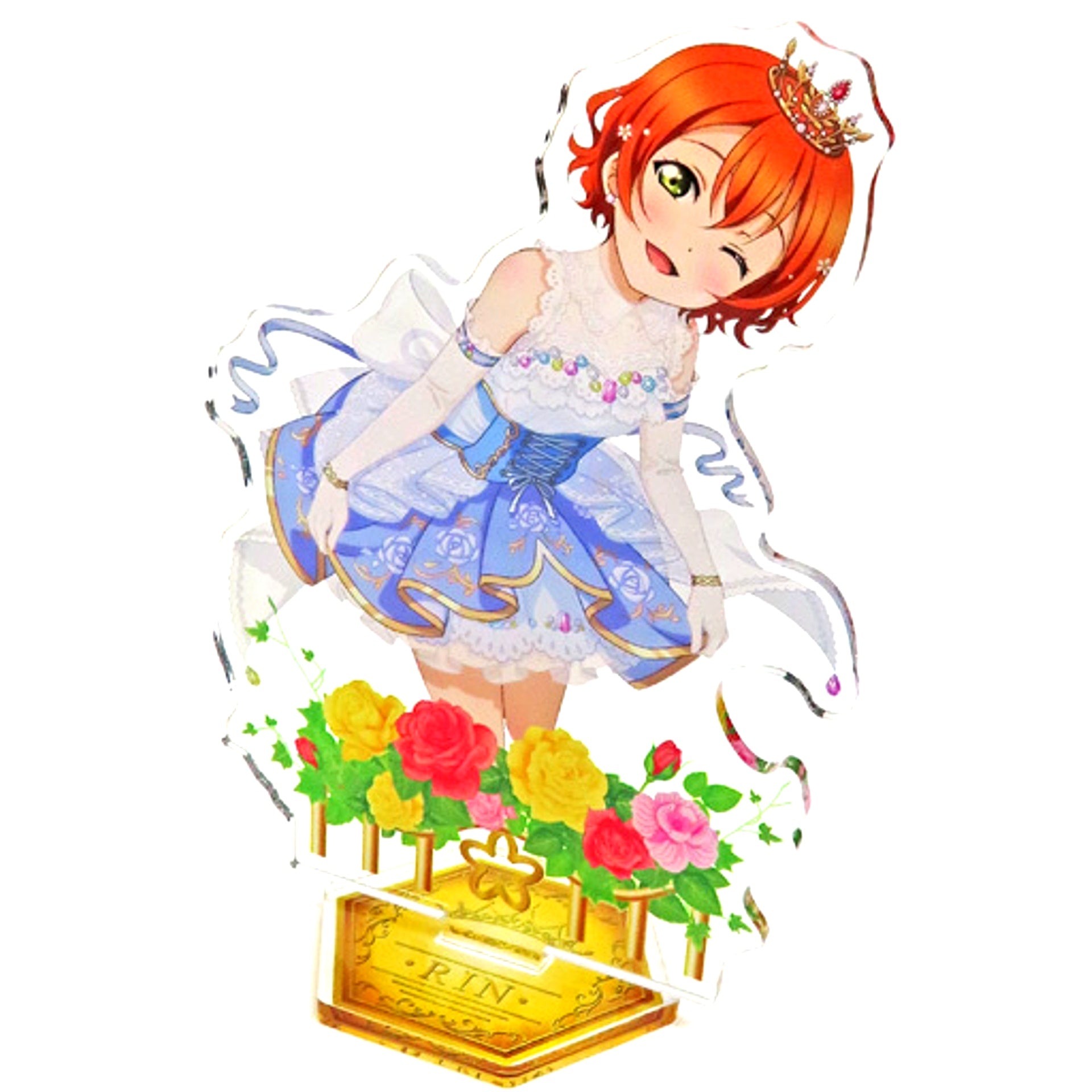 Rin Hoshizora Big Acrylic Stand Mu's Royal Princess Love Live! School Idol Festival GiGO Collabo Cafe SIF Series 10th Anniv [USED]