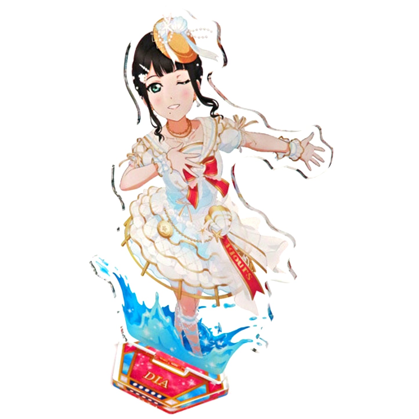 Dia Kurosawa Aqours Luxury Cruise Big Acrylic Stand Love Live School Idol Festival GiGO Collabo Cafe SIF Series 10th Anniversary [USED]