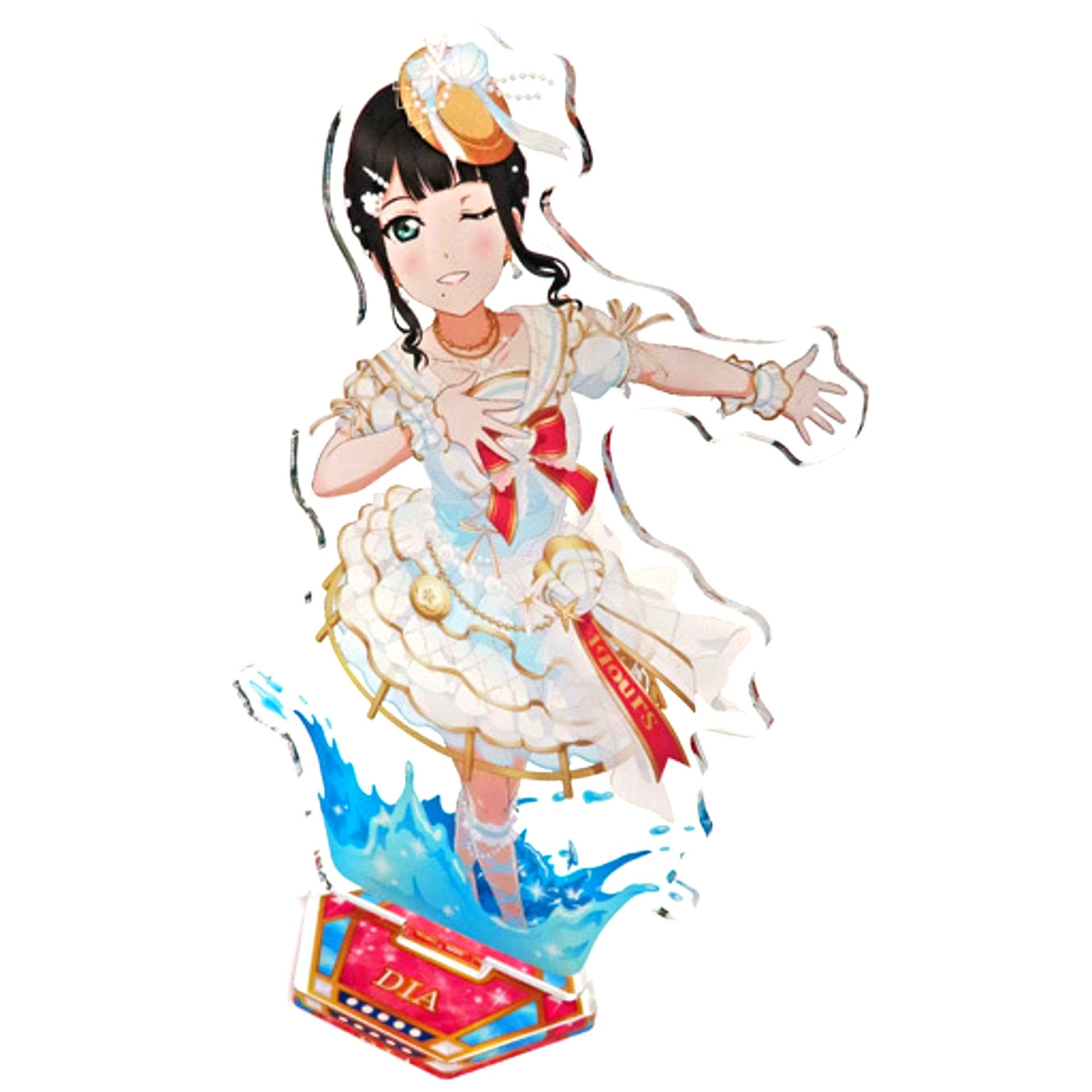 Dia Kurosawa Aqours Luxury Cruise Big Acrylic Stand Love Live School Idol Festival GiGO Collabo Cafe SIF Series 10th Anniversary [USED]