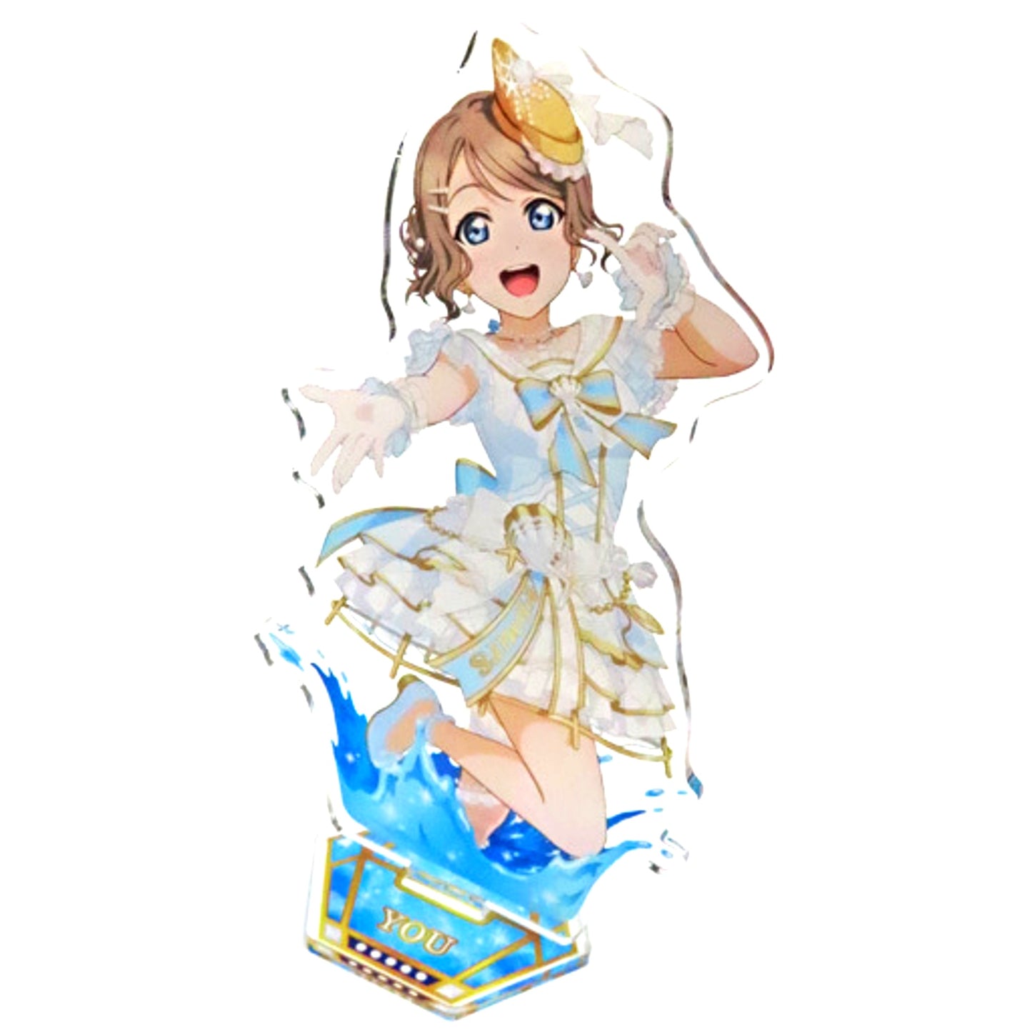 You Watanabe Aqours Luxury Cruise Big Acrylic Stand Love Live! School Idol Festival GiGO Collabo Cafe SIF Series 10th Anniv [USED]