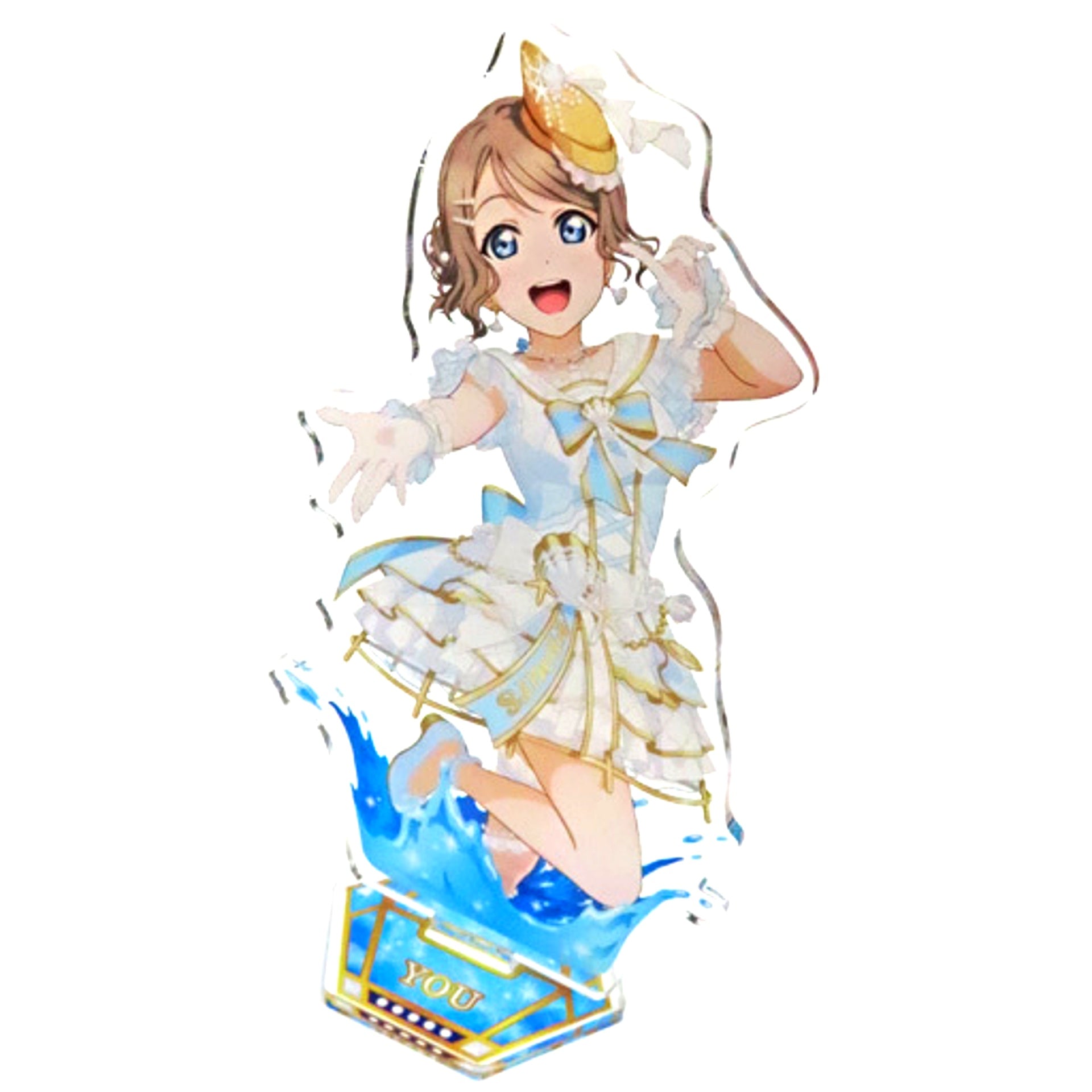 You Watanabe Aqours Luxury Cruise Big Acrylic Stand Love Live! School Idol Festival GiGO Collabo Cafe SIF Series 10th Anniv [USED]