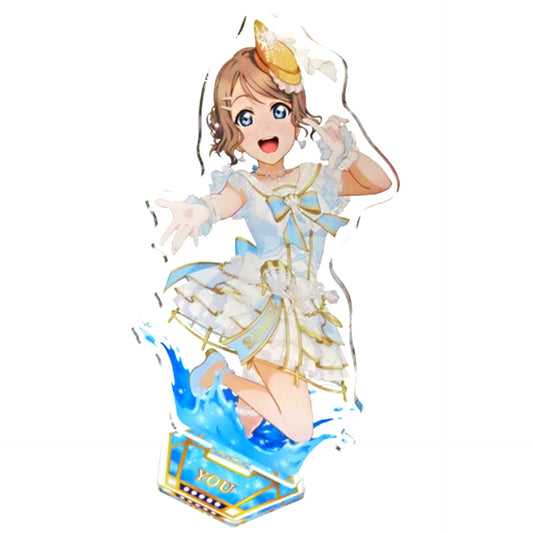 You Watanabe Aqours Luxury Cruise Big Acrylic Stand Love Live! School Idol Festival GiGO Collabo Cafe SIF Series 10th Anniv [USED]