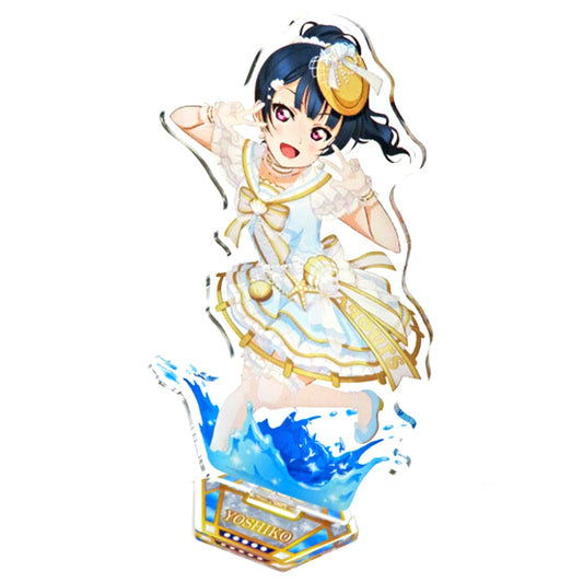 Yoshiko Tsushima Aqours Luxury Cruise Big Acrylic Stand Love Live! School Idol Festival GiGO Collabo Cafe SIF Series 10th Anniv [USED]
