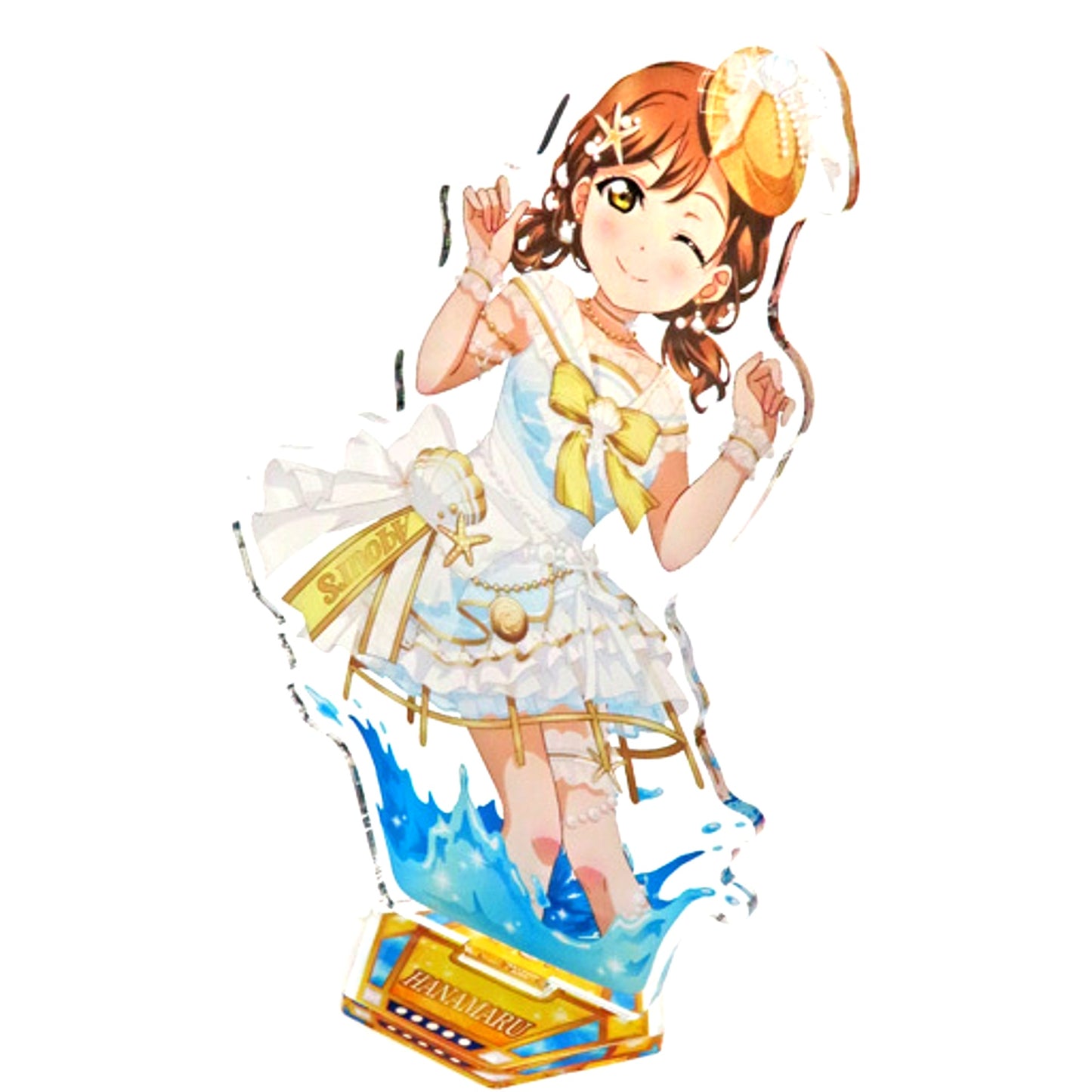 Hanamaru Kunikida Aqours Luxury Cruise Big Acrylic Stand Love Live School Idol Festival GiGO Collabo Cafe SIF Series 10th Anniversary [USED]