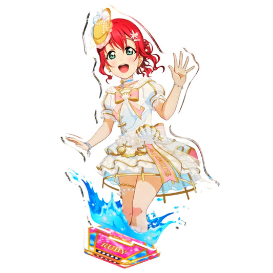 Ruby Kurosawa Aqours Luxury Cruise Big Acrylic Stand Love Live! School Idol Festival GiGO Collabo Cafe SIF Series 10th Anniv [USED]