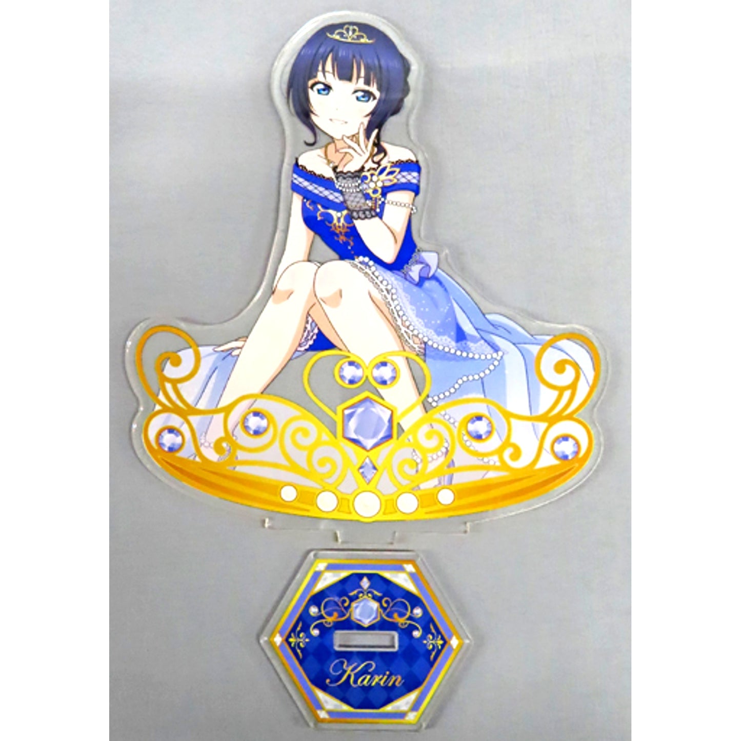 Karin Asaka Big Acrylic Stand Nijigasaki Brilliant Jewelry Love Live! School Idol Festival GiGO Collabo Cafe SIF Series 10th Anniv [USED]