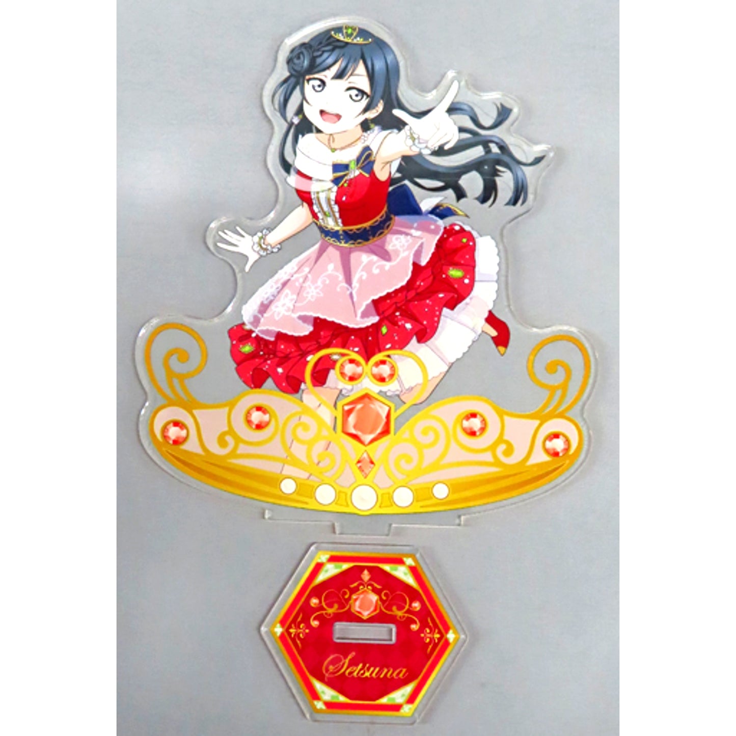 Setsuna Yuki Big Acrylic Stand Nijigaku Brilliant Jewelry Love Live! School Idol Festival GiGO Collabo Cafe 10th Anniv [USED]