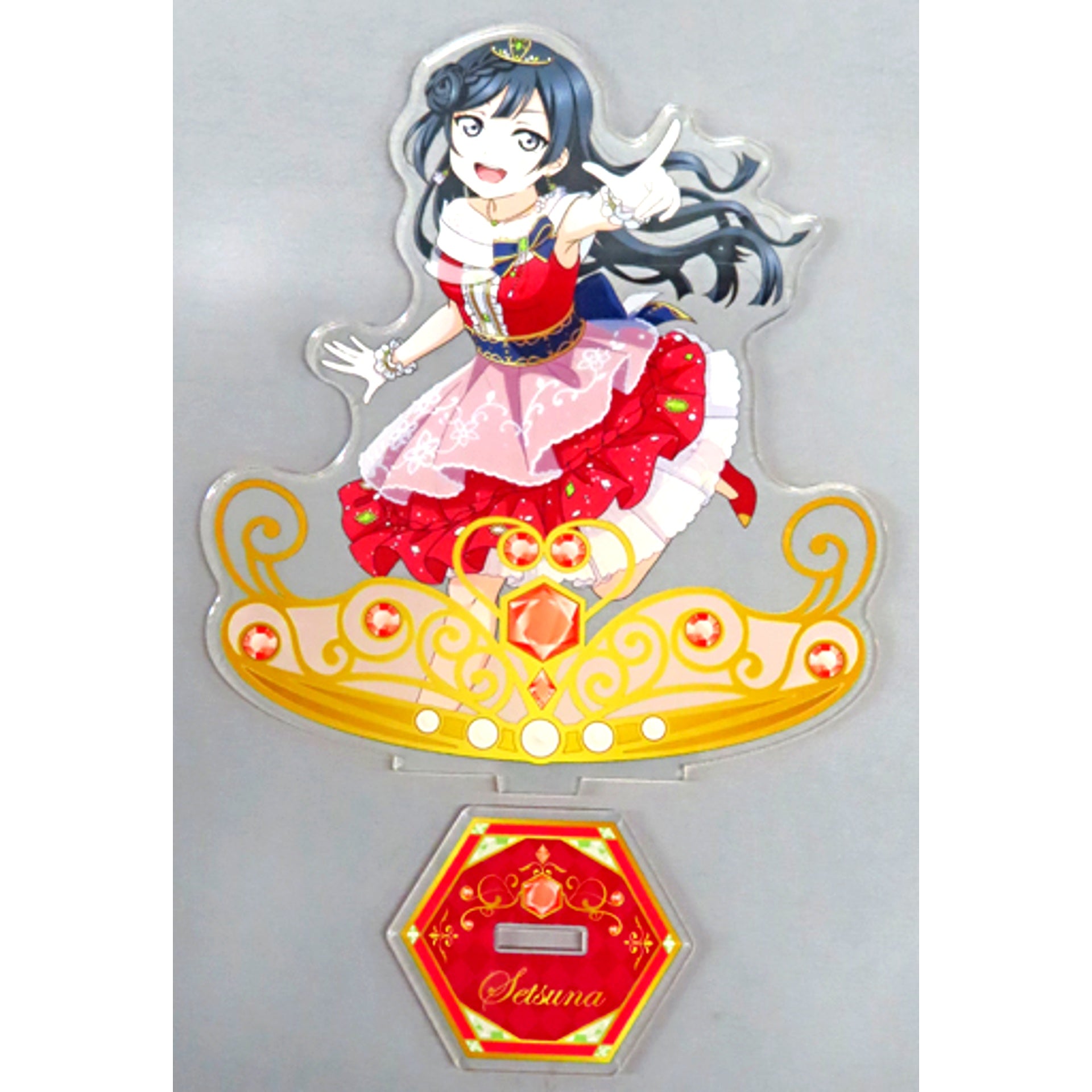 Setsuna Yuki Big Acrylic Stand Nijigaku Brilliant Jewelry Love Live! School Idol Festival GiGO Collabo Cafe 10th Anniv [USED]